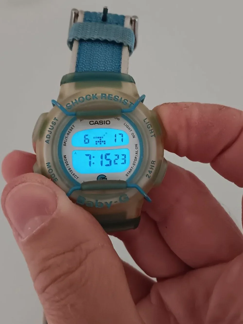 VINTAGE 1997 Casio Baby G BG-212 [1523] Women's 39mm Digital Watch NEW BATT